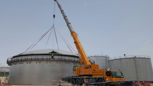 Installation of Aluminium dome roof for Sweet Water Tank  at Danah Area, Dhahran